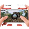 PUBG Mobile Phone Gaming Trigger Fire Button Shooter Controller PUBG Gamepad Red Silver. 