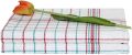 5 Pc Kitchen Tea Towel (50x70cm), 100% Combed Cotton for Long Lasting & High Absorbency, Multipurpose Dish Cloth Towel for Kitchen with Hanging Loop and check design. 