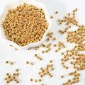 Diameter 2.4/3.2/4.0mm Gold/Silver/Bronze Tone Metal Beads Smooth Ball Seed Spacer Beads For Jewelry Making. 