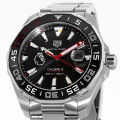 Tag Heuer Aquaracer Calibre 5 Premiere League Edition Silver Stainless Steel Black Dial Automatic Watch for Gents - WAY201D.BA0927. 