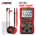 【linfang store】（NEW）ANENG M118A Digital Mini Multimeter Tester Auto Mmultimetro True Rms Tranistor with NCV Data Flashlights. 
