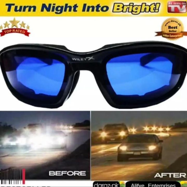 Blue Night Vision Driving Glasses Polarized For Men/Boys