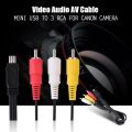 Camera Video Audio AV Cable Mini USB to 3 RCA for AV Cable Camera to TV Wire. 