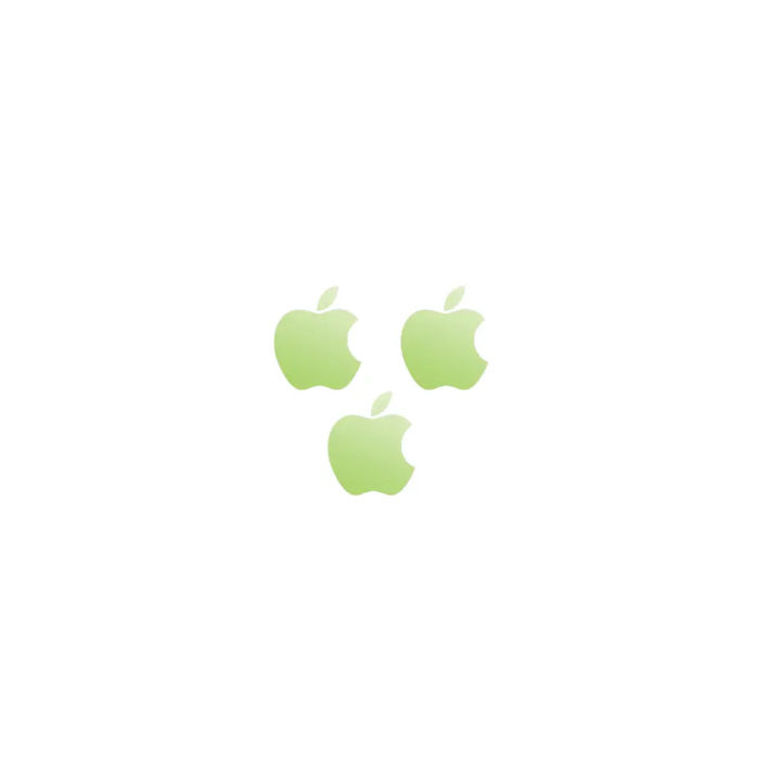 Apple Logo Sticker With Glowing Effect Paper Sticker Material Green Color