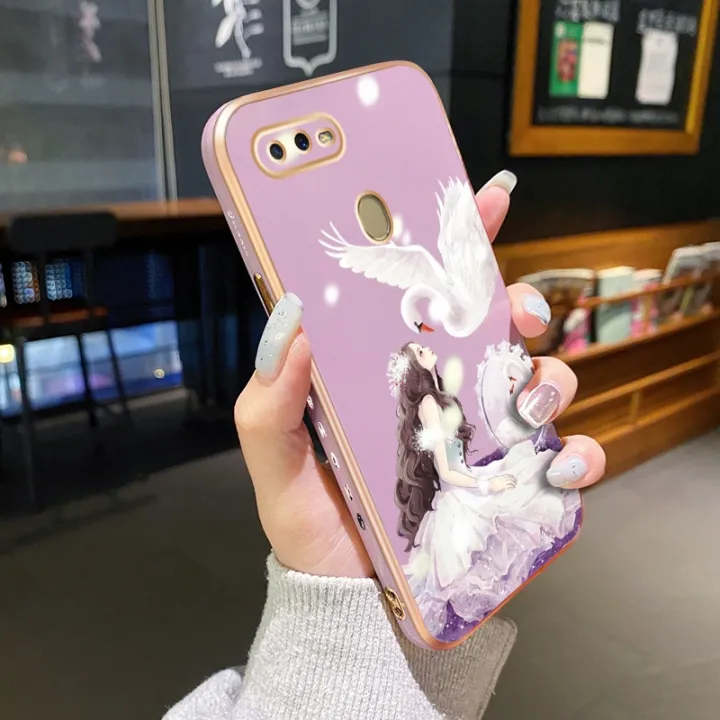 JIUMOO%20For%20OPPO%20A12%20Case%20Plating%20Side%20Edge%20Square%20New%20Design%20Clear%20Princess%20Girl%20Phone%20Cases%20Pattern%20Silicone%20Casing%20Full%20Back%20Cover%20Camera%20Protect%20Shockproof%20Softcase%20-%20Image%202