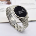 LooKeo mall Fashion-forward Unisex LED Watch with Touch Screen, Diamonds and Steel Strap for Fashionable Couples. 