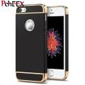 Apple iPhone 5, 5s Case 3 in 1 Hybrid Hard PC Ultra Light Anti-Shock Protective Cover with Electroplate Frame. 