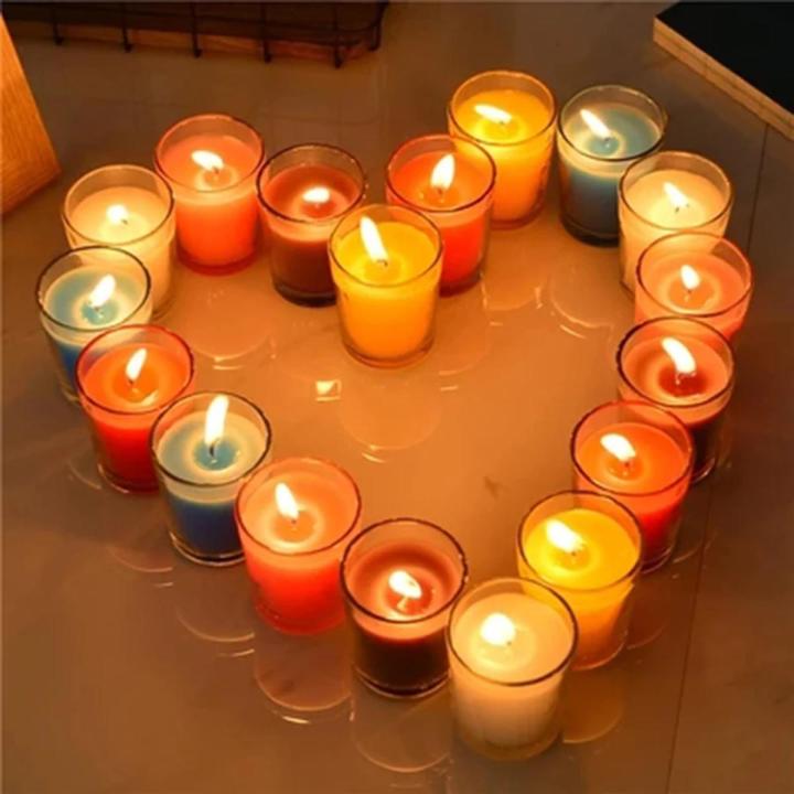 Scented Candle with Glass for Aromatherapy, Parties, Wedding & Home Decoration