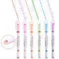 Pen Shape Wavy Curve Line Roller Stamp Marker Dotted Line Roller Stamp Marker Pens. 