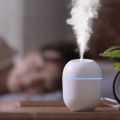 Air Humidifier USB Small 220Ml Mini Portable Cool Mist Diffuser for Bedroom Office Desk Car Travel Aroma Atomizer,White. 