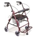 Rollator Walker + Wheelchair Aluminum Imported Height Adjustable Foldable With Big Wheels & Footrest. 