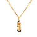 New Arrival Stainless Steel Shoe Pendant Necklace With Cuban Gold Chain Fashion Hip Hop Jewelry. 
