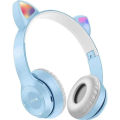 New Cat Headphone Wireless Bluetooth Headphone Headset Cat Ear LED Light Up Wireless Head phones for Mobile Phone PC or Laptop, Children/Kids Headphone, Cat Ear Headphones Kids Headset Young Glowing Girls/Women Headphones. 