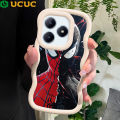 UCUC for Realme C61 C63 Narzo N63 Back Cover Red Black Spider Man Creative Candy Color Wave Silicon Phone Protective Case. 