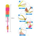 SF Outdoor Shining Rocket Flash LED Light Slingshot Elastic Helicopter Rotating Outdoor Flying Toy Arrow Party Gift Childrens Favor #444684. 