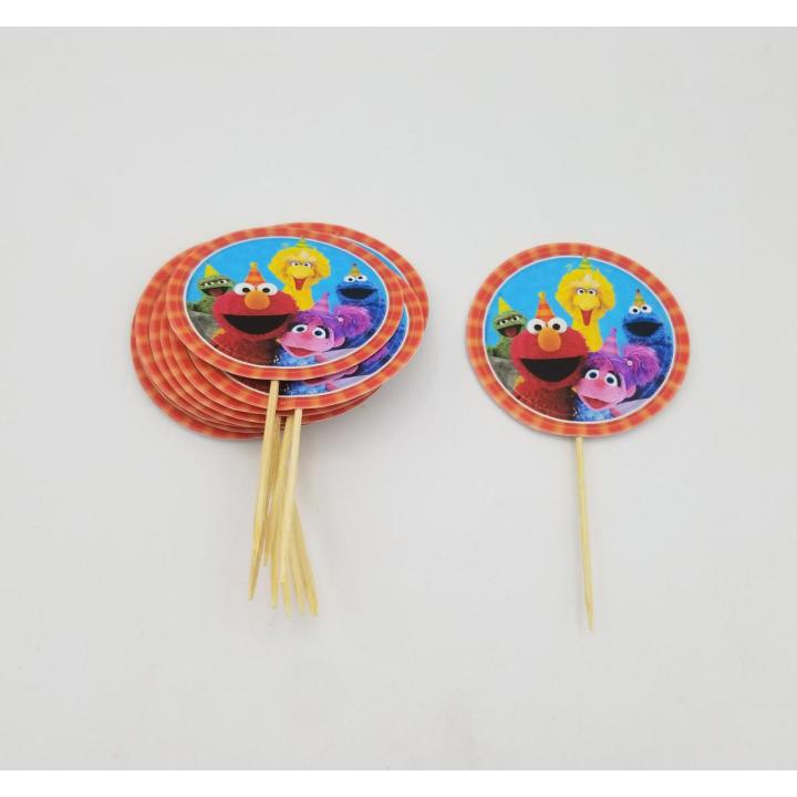 SESAME STREET CUPCAKE TOPPERS PACK OF 10 CUPCAKE TOPPERS