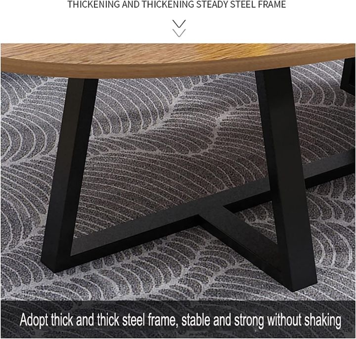 Coffee%20Table,%20Japanese%20Oval%20Low%20Table%20(100x50x45cm),%20E1%20Environmental%20Protection%20Board+Carbon%20Steel%20Bracket%20Leisure%20Table%20-%20Image%204