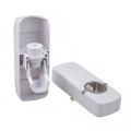 White Automatic Toothpaste Dispenser set with Wall Mounted Toothbrush Holder and Toothpaste Squeezer, Automatic Toothpaste Dispenser with 5 toothbrush Holder, Accessories Home Decor #toothpasteholder. 