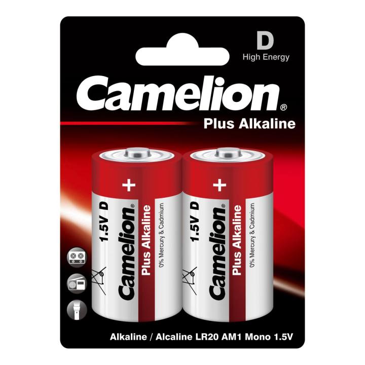 Camelion plus alkaline batteries - R20 D size (2 batteries)