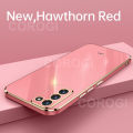 For Samsung Galaxy A03s Back Cover Luxury 6D Plating Square Frame Shiny Case Camera Lens Protection Soft Silicone Mobile Phone Cases. 
