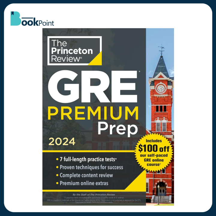 Princeton Review GRE Premium Prep, 2024: 7 Practice Tests + Review & Techniques (Graduate School Test Preparation) by The Princeton Review (Author)