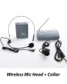 Wireless Headgear + Collar Microphone -  Lapel Mic (SH-600). 