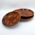 Upgrade Your Table Setting! 3-Piece Wooden Plate Set with Brass Inlay | Decorative Plates for Dining | Eco-Friendly Plates for Dining & Serving | Impress Your Guests | Hadi Wood Craft on Daraz.pk. 