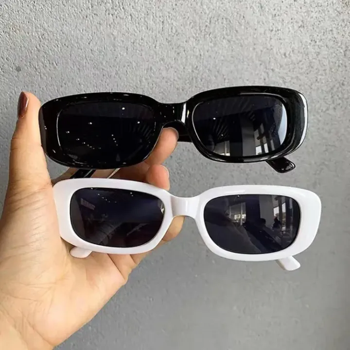 Rectangular Return Ac Trending TikTok Korean Style Sun Glasses|Women Classic Rectangle Retro ...