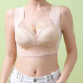 Rounded Contour Shape Bra Comfortable Lace Plus Size Seamless Push Up Padded Sports Bra for Women Anti-snagging Breathable Underwear Wireless Bra. 