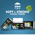 (Pack of 3) WBM Facial Tissue Paper Rose Fragrance - 400s (2 Ply)  Super Soft Tissue Box Made with 100% Wood Pulp. 