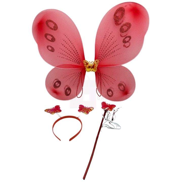BUTTERFLY WINGS - BUTTERFLY HAIR BAND - BUTTERFLY MAGIC WAND