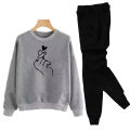 Blessed Grey Printed Tracksuit For Girls & Womens - Soft & Comfortable Fabric Printed Tracksuit - Stay Blessed And Stylish With A Grey Printed Tracksuit. 