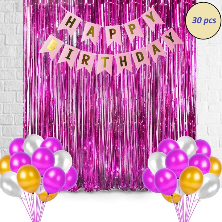 Happy%20Birthday%20decoration%20Set,%20Pink%20Birthday%20theme%20For%20(Boys%20&%20Girls)%20Foil%20Curtain,%20Pink,%20Golden%20and%20White%20Party%20Latex%20Balloons%20Pink%20,Black%20Birthday%20Banner%20Birthday%20accessories.%20-%20Image%202