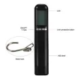 Handheld 40kg Travel hanging fishing scale with blue backlight. 
