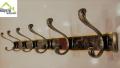 Six pins cloth hanger wall mounted in Aluminium. - KS. 