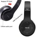 Wireless Headphones, P47 Bluetooth Foldable Headset with Microphone Support FM Radio TF for PC TV Smart Phones & Tablets (For PUBG,FREE FIRE,COD & All Other's Games). 