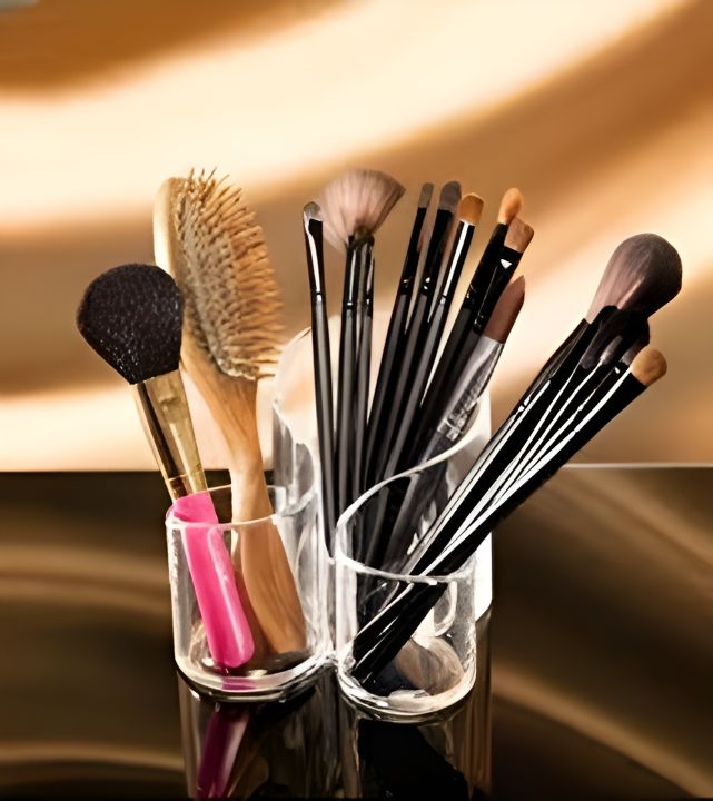 Cosmetic Makeup Organizer Transparent Acrylic Lipstick Holder Display Stand Nail Polish Eyebrow Pencil Storage Box Toothbrush Holder Stationary Holder