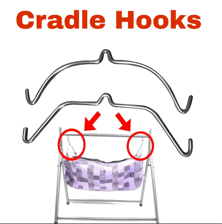Baby Cradle set of 2 Hooks High Quality Jhula kunday Metal cradle hooks (Grey , and Brown ) available in 2 Colors