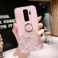 Casinglee for Samsung Galaxy S9 Plus case Shiny Ring Glitter Soft Transparent Holder Stand Back cover with String for Samsung S9 Plus Phone cases cover Stars Moon Girls. 
