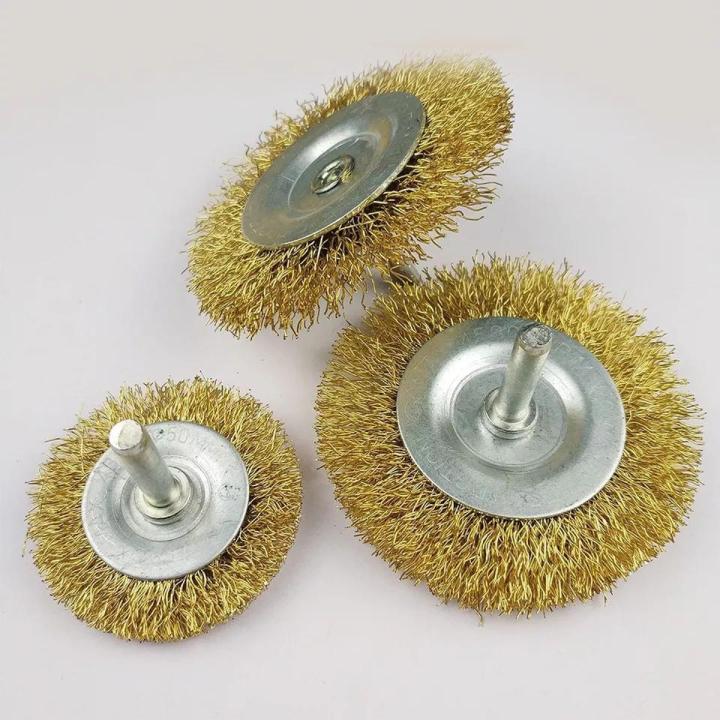 Brass Wire Wheel Brush Rust Removal Polishing Wheel Wire Wheel Brushes Cup Rust Rotiary Copper-plated Steel Wire Brush Tool