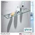 (PATEL ) (in Set) (2pcs) High Quality Thick Bathroom Wall Mounted Glass Shelf Shampoo Rack Bathroom Shelf Bathroom Rack Toilet Rack Glass Rack 1 Layer Toilet Rak Glass Rak Bathroom Rak Fast Delivery Ready Stock Readily Stock. 