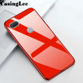 Casinglee For OPPO A12 case Glass silicon Full Protection Tempered Glass Back cover for OPPO A12 Phone cases For girls and Boys. 