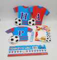 FOOTBALL THEME HAPPY BIRTHDAY WORD BANNER. 