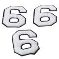 5 Pieces Chenille White Chenille Numbers 9 Patches DIY Clothes 9 shape 4.49x 3.19 inch Large Size Clothing Iron-on Embroidered Patch Sew on/Iron on Patches Hats. 