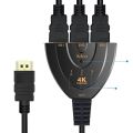【Miga Plaza】4K*2K 3D  3 Port HDMI-compatible Switcher 1.4b 4K 1080P Switch Splitter 3 in 1 out Port Hub Cable for  H Xbox PS3 PS4. 