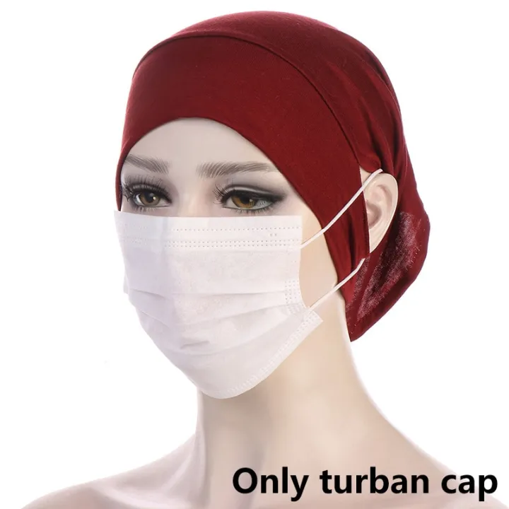 Solid%20Color%20Women's%20Islamic%20Muslim%20Hijab%20Turban%20Cap%20Women%20Hijab%20Undercap%20With%20Ear%20Hole%20Hijab%20Caps%20Bandanas%20Cap%20Headscarf%20Bonnet%20-%20Image%206
