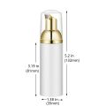 50ML/1.7Oz Foam Bottle with Gold Pump, 6Pcs, Empty Travel Foaming Dispensers for Soap, Shampoo. 