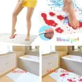 Halloween Gifts Blood Bath Mat Color Changing Sheet Turns Red Wet Horror Bloody Footprints Shower Carpet Bathroom Non-slip Rug. 