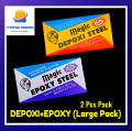 Pack of 2 Magic Depoxi Steel, Magic Epoxy Steel Large Pack. 