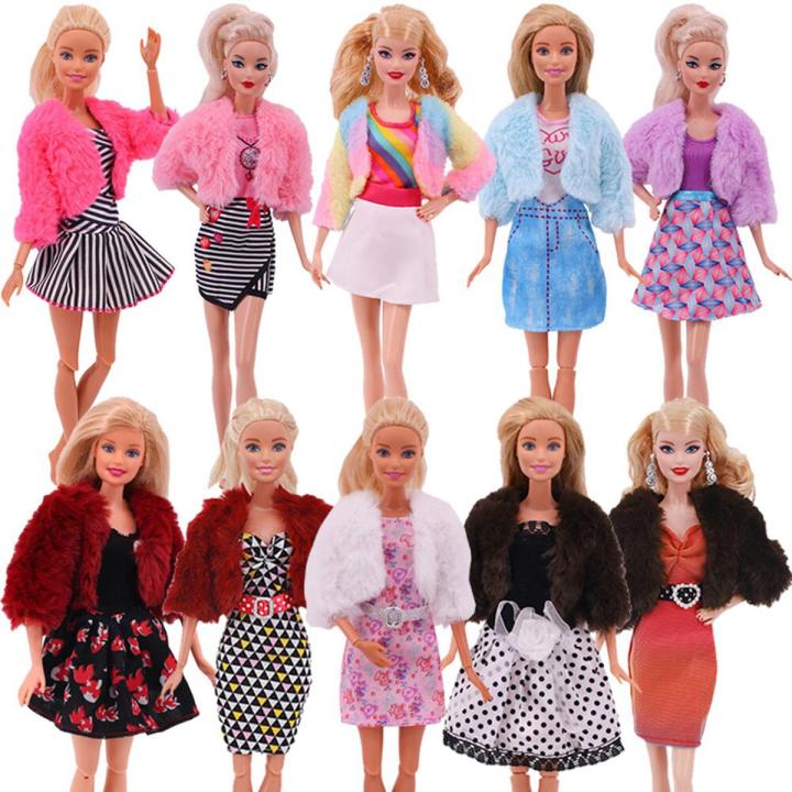 Free Shipping Doll Dress Fashion Cheap Casual Wear For 11.8 Inch Barbie Clothes Accesorios Shoes,Girl's Toys,Birthday Present
